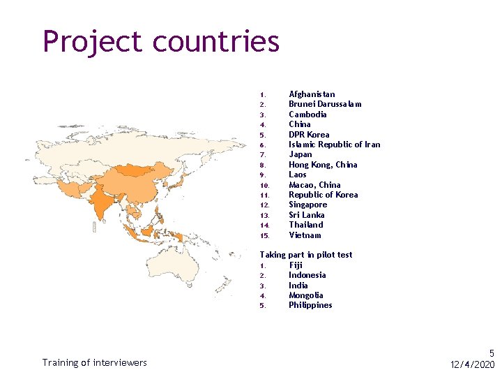 Project countries 1. 2. 3. 4. 5. 6. 7. 8. 9. 10. 11. 12.