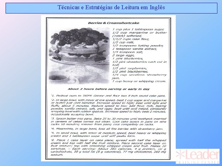 Técnicas e Estratégias de Leitura em Inglês Técnicas e Estratégias de Leitura em Inglês