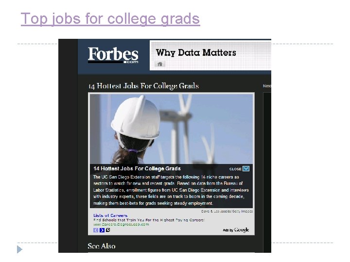 Top jobs for college grads 