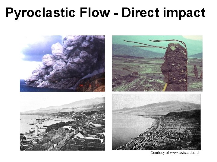 Pyroclastic Flow - Direct impact Courtesy of www. swisseduc. ch 