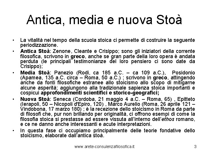 Antica, media e nuova Stoà • • • La vitalità nel tempo della scuola