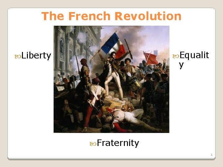 The French Revolution Equalit Liberty y Fraternity 1 