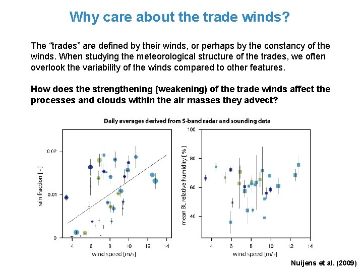 Why care about the trade winds? The “trades” are defined by their winds, or