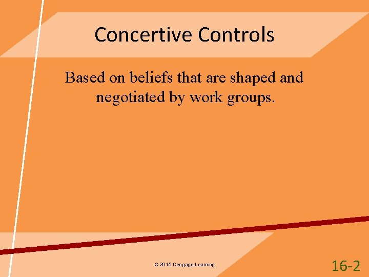 Concertive Controls Based on beliefs that are shaped and negotiated by work groups. ©