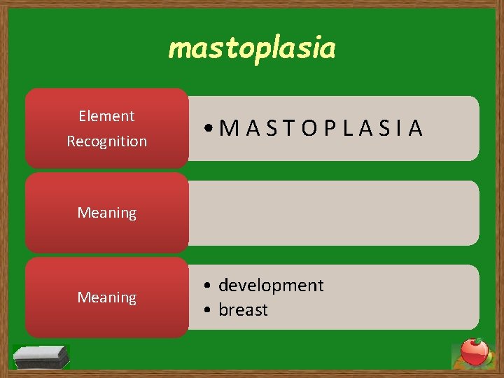 mastoplasia Element Recognition • M A S T O P L A S I