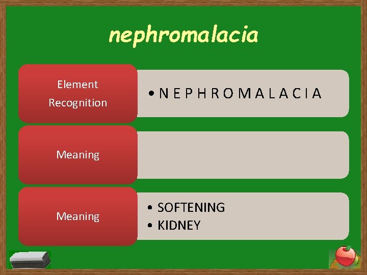 nephromalacia Element Recognition • NEPHROMALACIA Meaning • SOFTENING • KIDNEY 