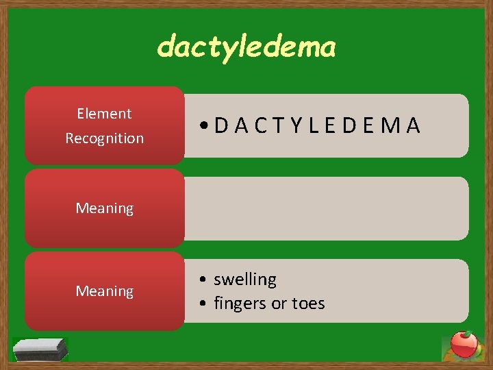 dactyledema Element Recognition • D A C T Y L E D E M