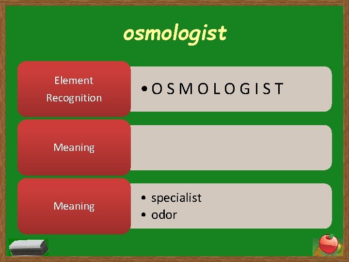 osmologist Element Recognition • O S M O L O G I S T