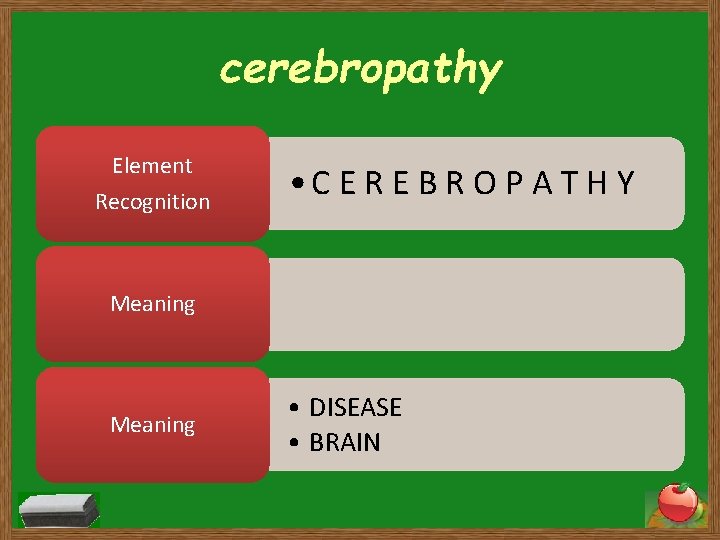 cerebropathy Element Recognition • C E R E B R O P A T