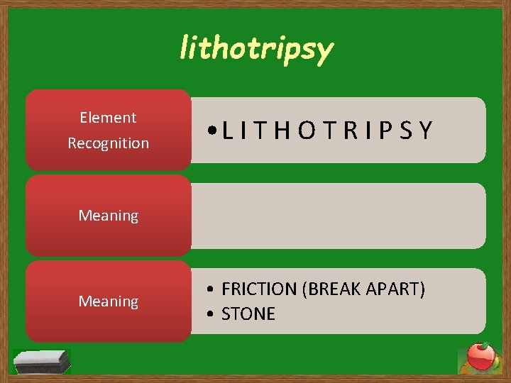 lithotripsy Element Recognition • L I T H O T R I P S