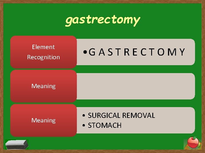 gastrectomy Element Recognition • G A S T R E C T O M