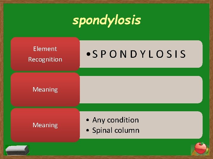 spondylosis Element Recognition • S P O N D Y L O S I