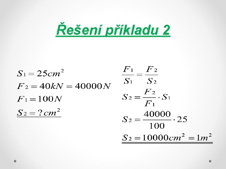 Řešení příkladu 2 