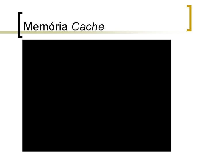 Memória Cache 