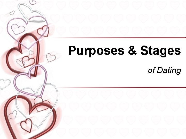 Purposes & Stages of Dating 