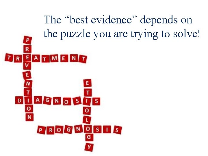 The “best evidence” depends on the puzzle you are trying to solve! 