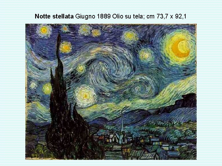 Notte stellata Giugno 1889 Olio su tela; cm 73, 7 x 92, 1 