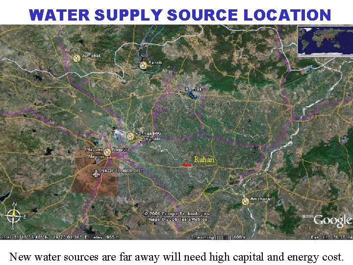 WATER SUPPLY SOURCE LOCATION Rahari New water sources are far away will need high