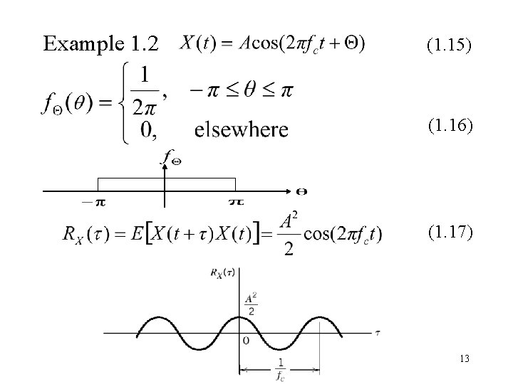 Example 1. 2 (1. 15) (1. 16) (1. 17) 13 