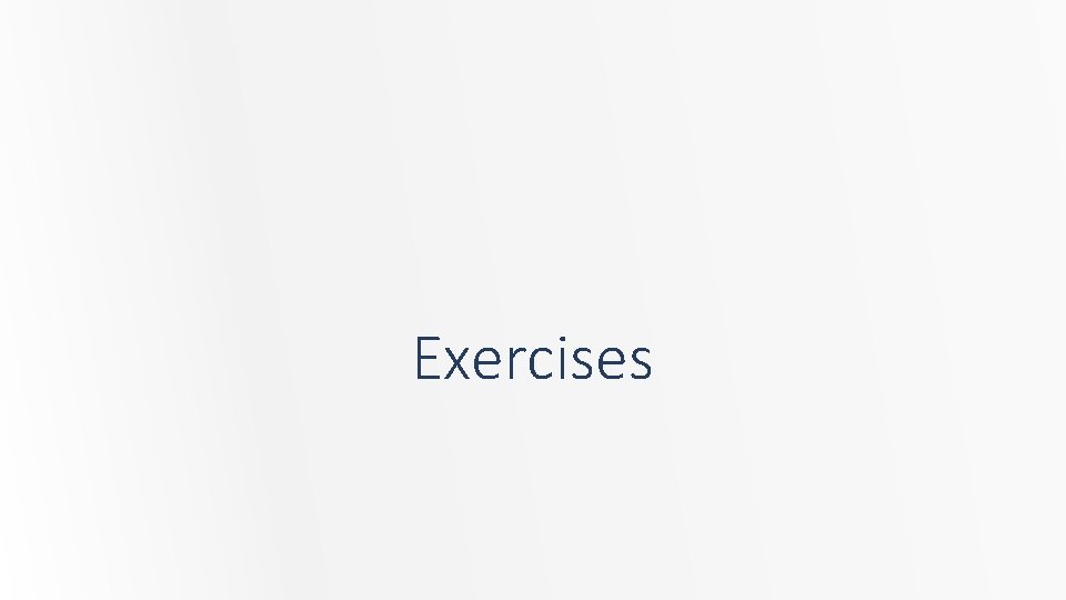 Exercises 