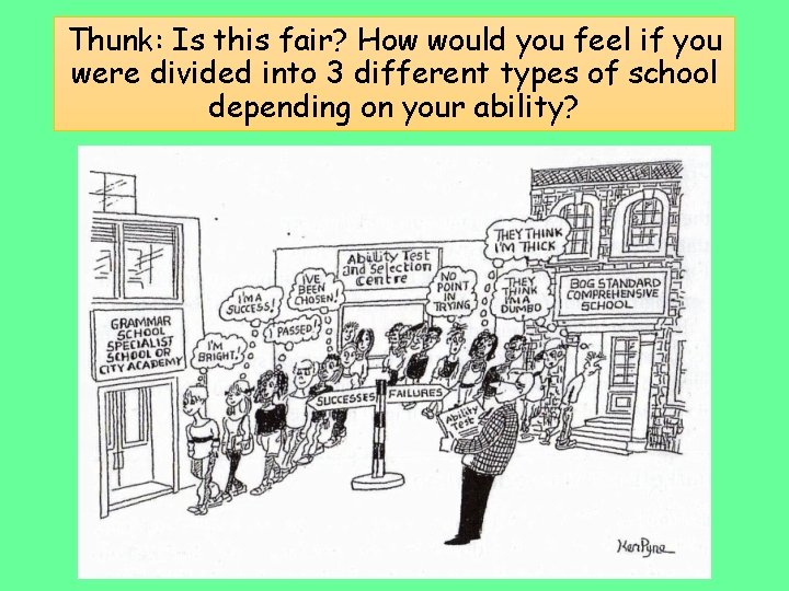 Thunk: Is this fair? How would you feel if you were divided into 3