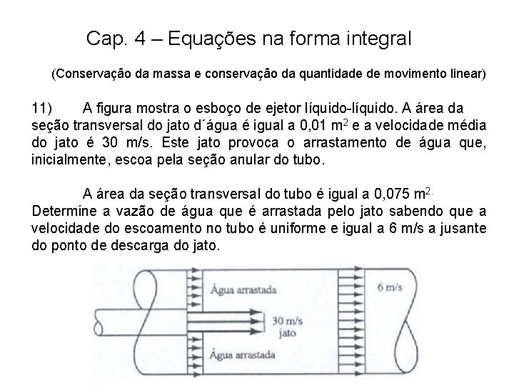 Cap. 4 – Equações na forma integral (Conservação da massa e conservação da quantidade