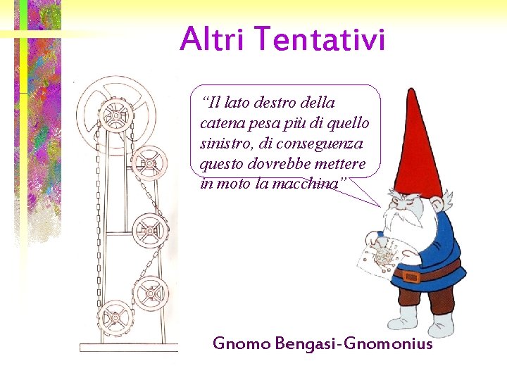 Altri Tentativi “Il lato destro della catena pesa più di quello sinistro, di conseguenza