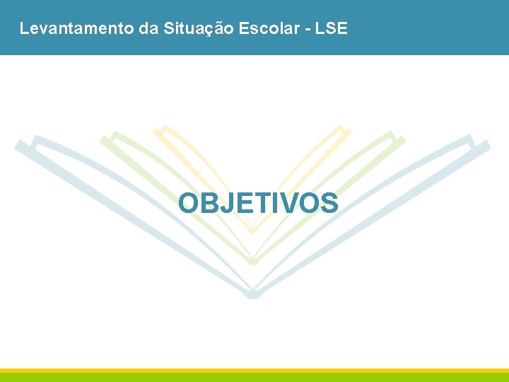 Levantamento da Situação Escolar - LSE OBJETIVOS 