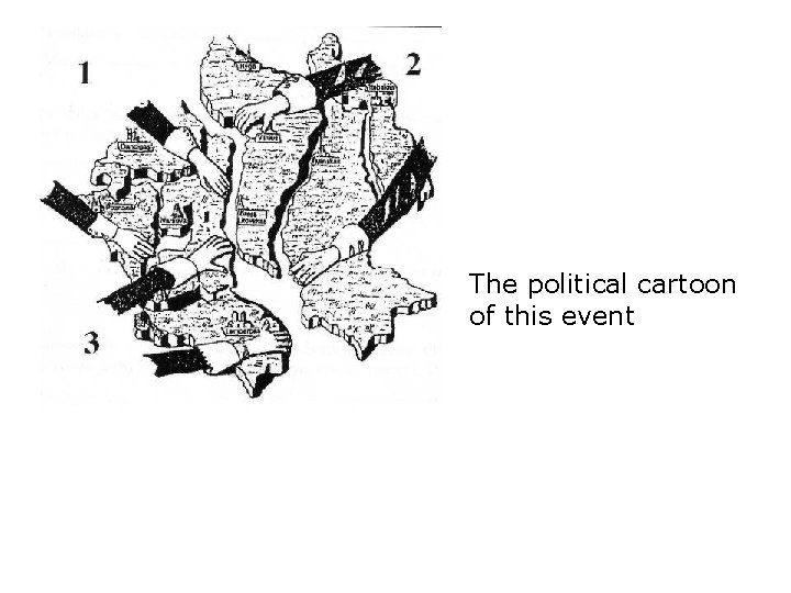 The political cartoon of this event The political cartoon of this event