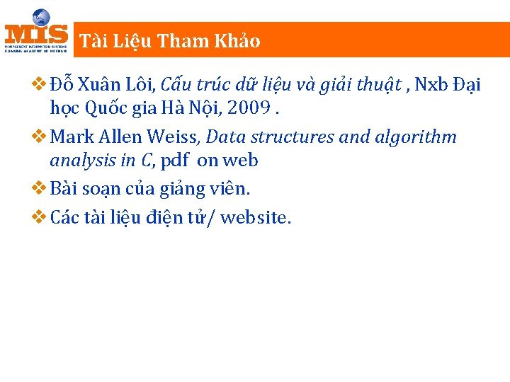 Tài Liệu Tham Khảo v Đỗ Xuân Lôi, Cấu trúc dữ liệu và giải