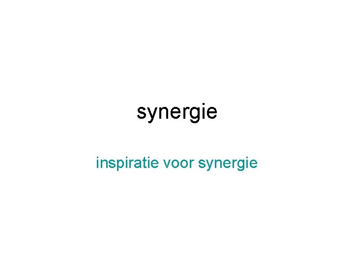 synergie inspiratie voor synergie 