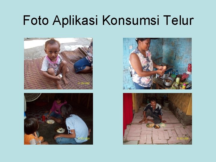 Foto Aplikasi Konsumsi Telur 