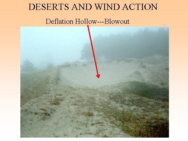 DESERTS AND WIND ACTION Deflation Hollow---Blowout 