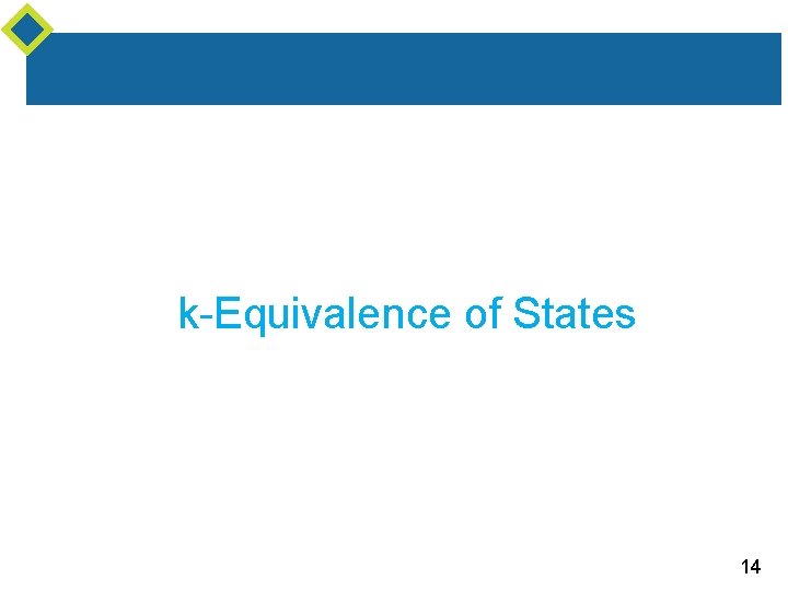 k-Equivalence of States 14 