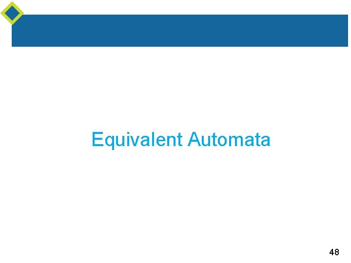 Equivalent Automata 48 