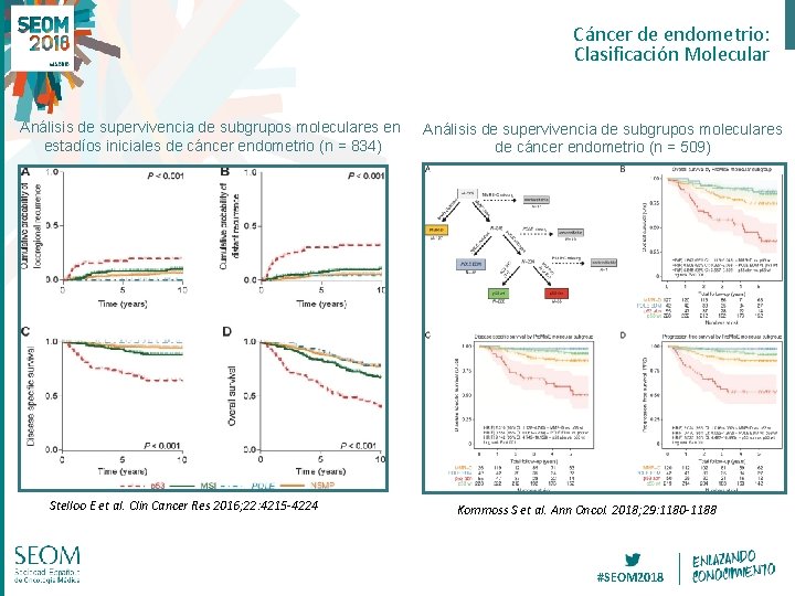 Cáncer de endometrio: Clasificación Molecular Análisis de supervivencia de subgrupos moleculares en estadíos iniciales Cáncer de endometrio: Clasificación Molecular Análisis de supervivencia de subgrupos moleculares en estadíos iniciales
