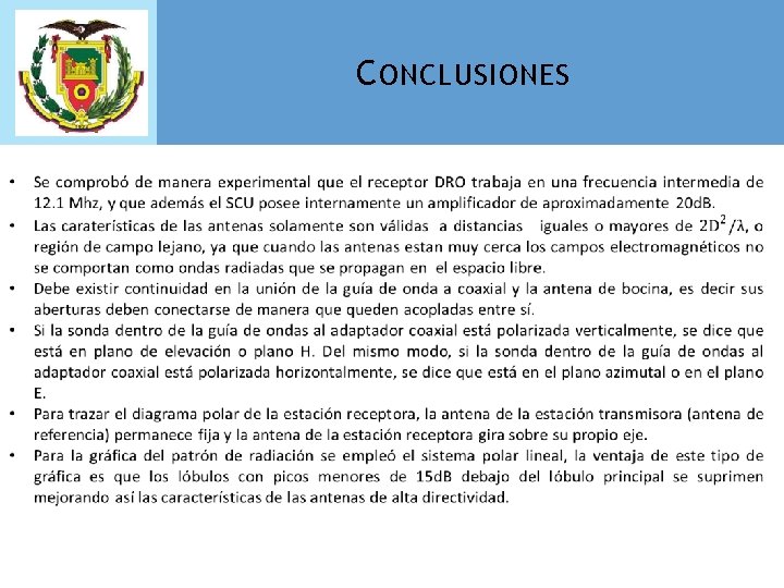 C ONCLUSIONES 
