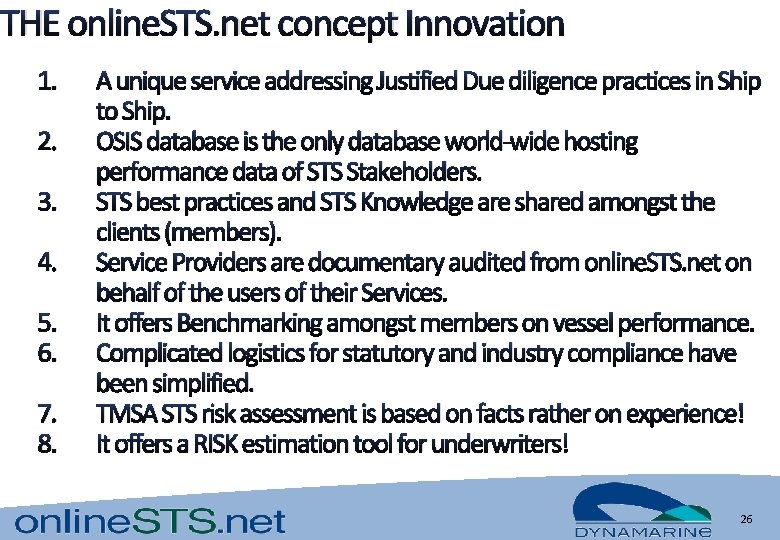 THE online. STS. net concept Innovation 1. 2. 3. 4. 5. 6. 7. 8. THE online. STS. net concept Innovation 1. 2. 3. 4. 5. 6. 7. 8.