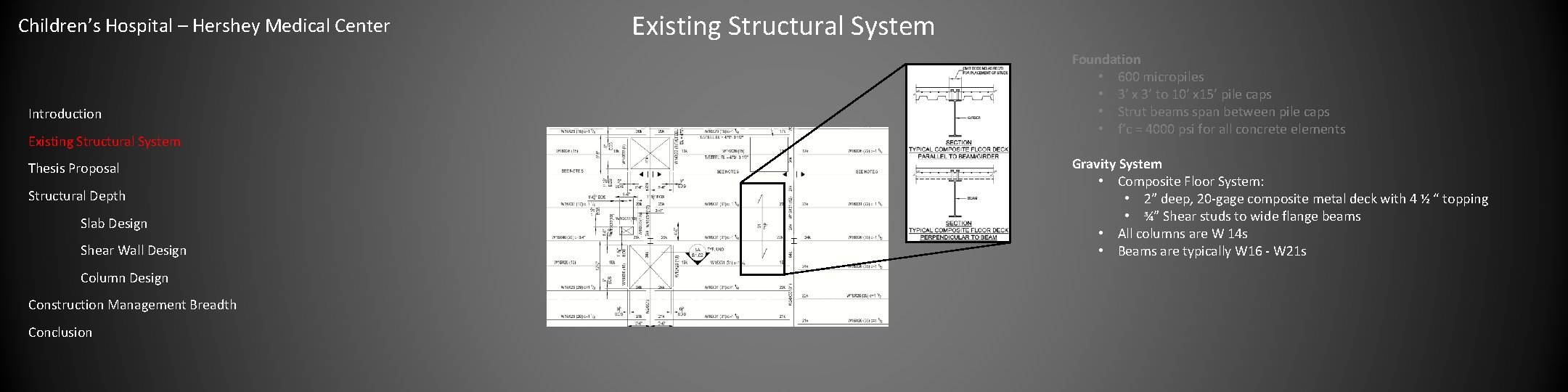 Children’s Hospital – Hershey Medical Center Introduction Existing Structural System Thesis Proposal Structural Depth