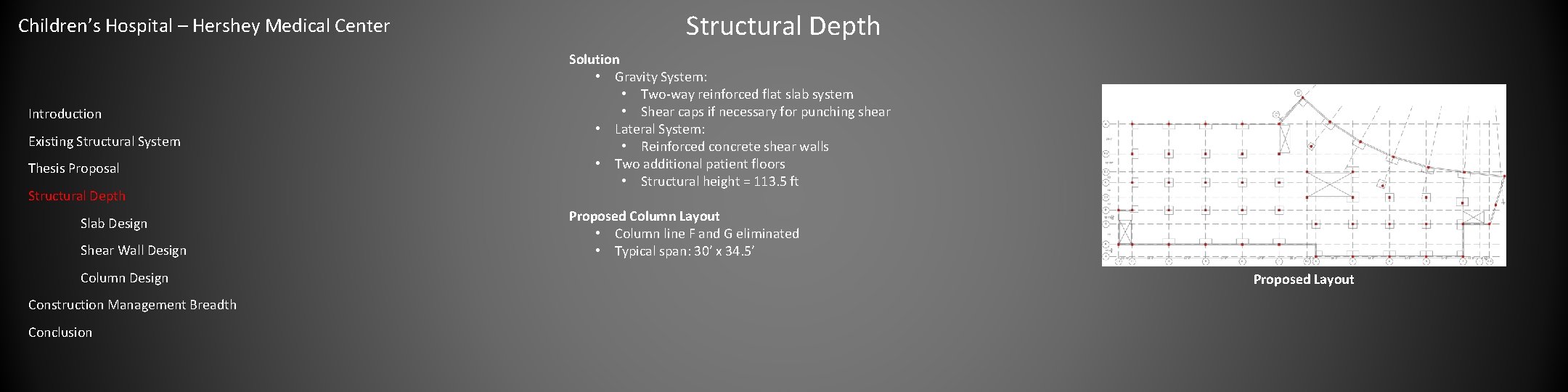 Children’s Hospital – Hershey Medical Center Introduction Existing Structural System Thesis Proposal Structural Depth