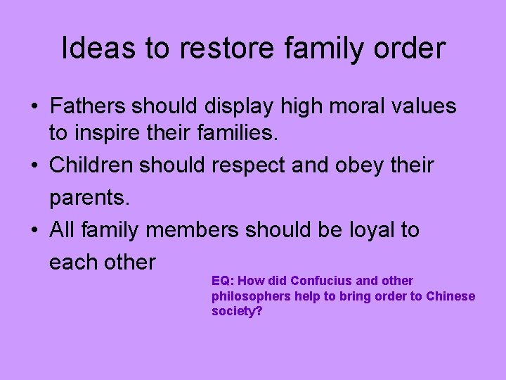 Ideas to restore family order • Fathers should display high moral values to inspire