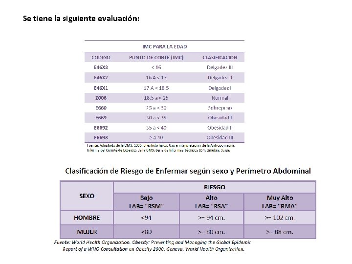 Se tiene la siguiente evaluación: 