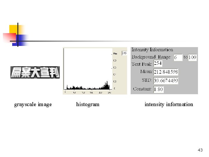 grayscale image histogram intensity information 43 