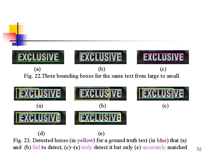 (a) (b) (c) Fig. 22. Three bounding boxes for the same text from large