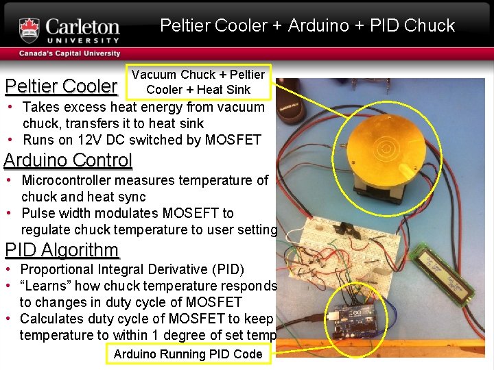 Peltier Cooler + Arduino + PID Chuck Peltier Cooler Vacuum Chuck + Peltier Cooler