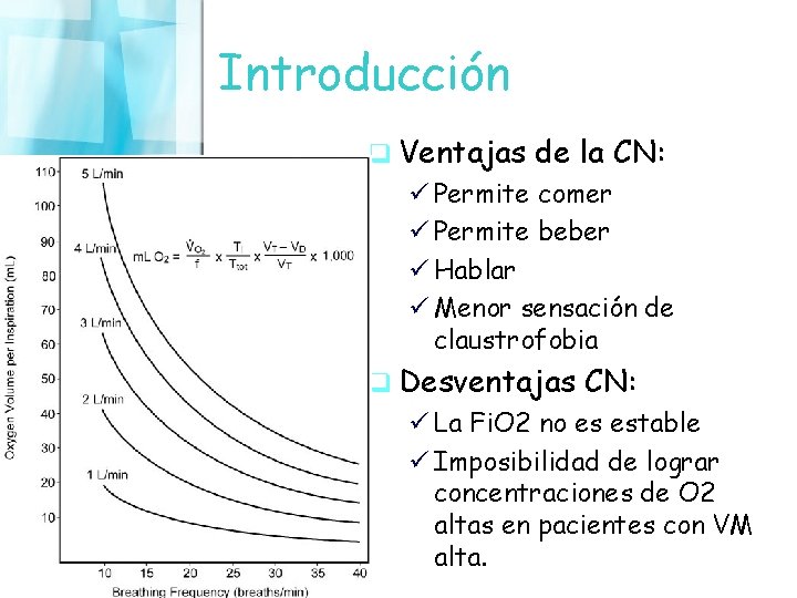 Introducción q Ventajas de la CN: ü Permite comer ü Permite beber ü Hablar