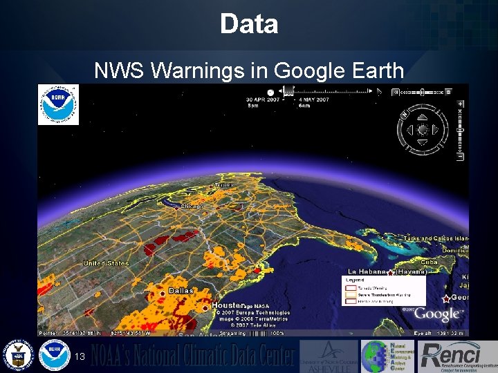 Data NWS Warnings in Google Earth 13 