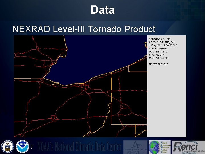 Data NEXRAD Level-III Tornado Product 7 