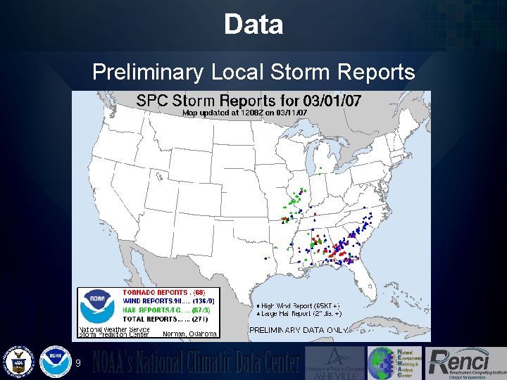 Data Preliminary Local Storm Reports 9 