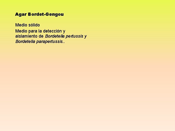 Agar Bordet-Gengou Medio sólido Medio para la detección y aislamiento de Bordetella pertussis y